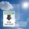Signmission Gas Shutoff (Down Arrow) With Symbol, 7 in W x Rectangle, Vinyl Decal OS-2PACK-EM-D-710-V-10503 - alternate 2